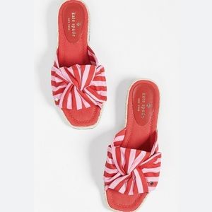 Kate Spade Caliana Stripe Slide Sandal Canvas - Size 7M